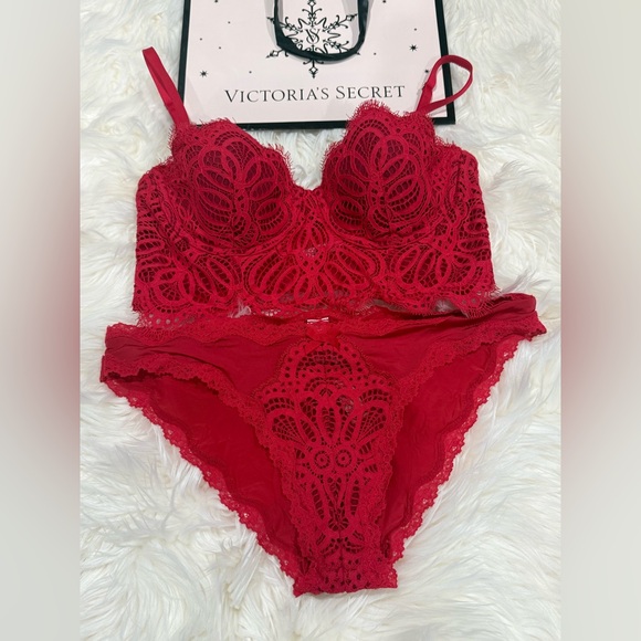 Victoria's Secret Other - Victoria’s Secret dream angels lace corset bra/ cheekini panty set